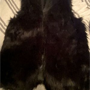 Black fur vest